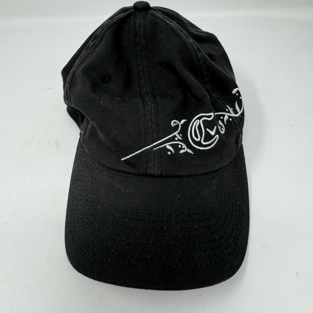 Callaway Hat Cap Strap Back Black Golf Baseball Embroidered Logo‎ Scroll Mens